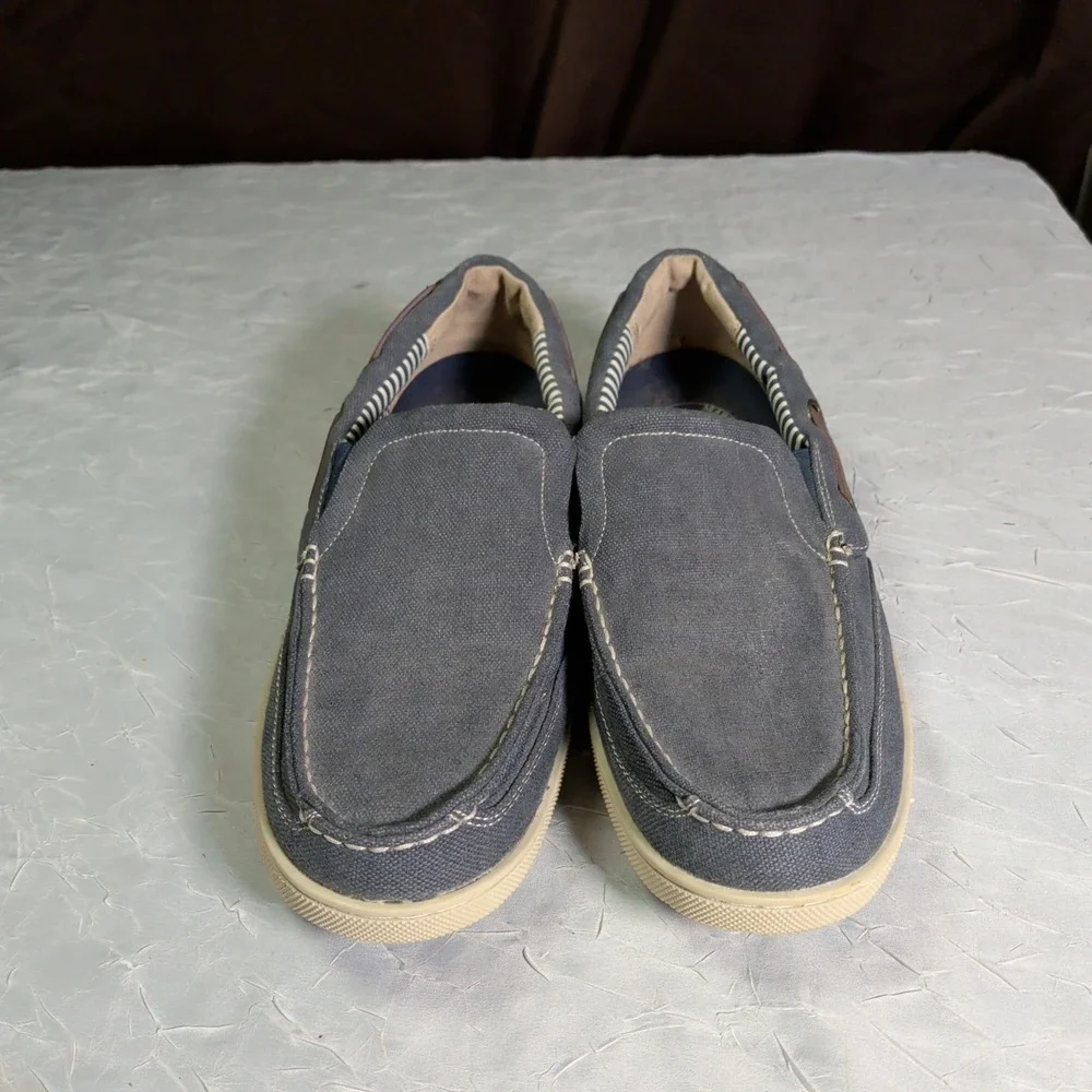 Margaritaville Dock Shoes Mens Size 11.5 Blue Denim Boat Shoes Preppy Nautical